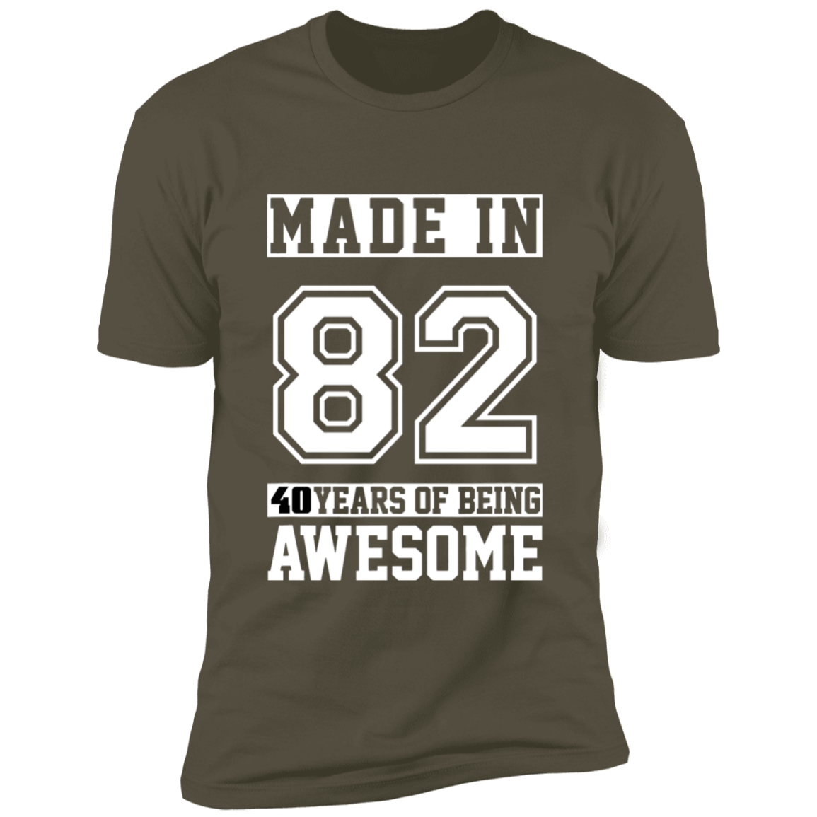 40 Year Old Awesome Since 1982 40th Birthday Gifts Men Premium Short Sleeve T-Shirt