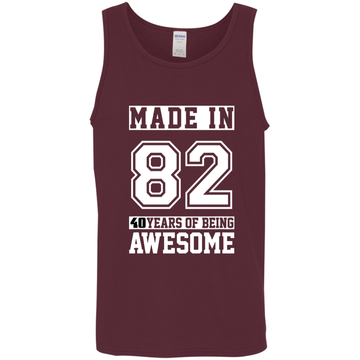 40 Year Old Awesome Since 1982 40th Birthday Gifts Men Cotton Tank Top