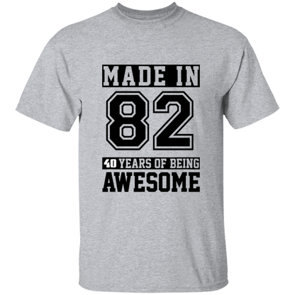 40 Year Old Awesome Since 1982 40th Birthday Gifts Men T-Shirt