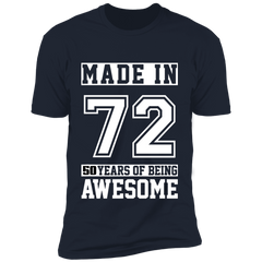 50 Year Old Awesome Since 1972 50th Birthday Gifts Men Premium Short Sleeve T-Shirt