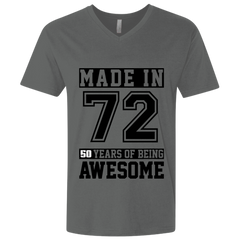 50 Year Old Awesome Since 1972 50th Birthday Gifts Men Premium Fitted SS V-Neck