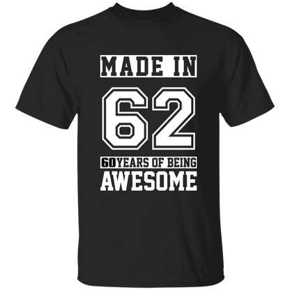 60 Year Old Awesome Since 1962 60th Birthday Gifts Men T-Shirt