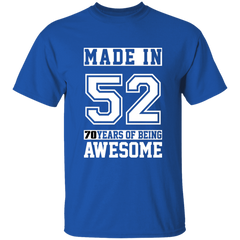 70 Year Old Awesome Since 1952 70th Birthday Gifts Men T-Shirt