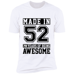 70 Year Old Awesome Since 1952 70th Birthday Gifts Men Premium Short Sleeve T-Shirt