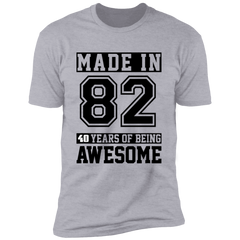 40 Year Old Awesome Since 1982 40th Birthday Gifts Men Premium Short Sleeve T-Shirt