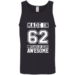 60 Year Old Awesome Since 1962 60th Birthday Gifts Men Cotton Tank Top