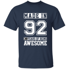 30 Year Old Awesome Since 1992 30th Birthday Gifts Men T-Shirt