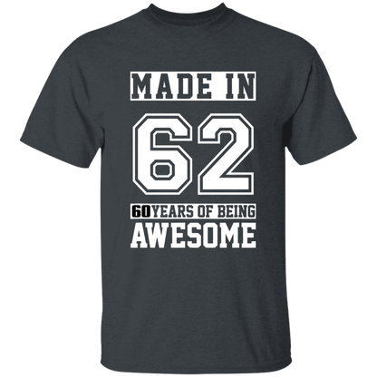 60 Year Old Awesome Since 1962 60th Birthday Gifts Men T-Shirt
