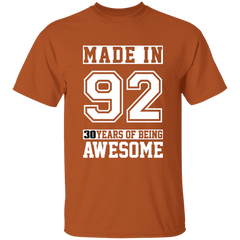 30 Year Old Awesome Since 1992 30th Birthday Gifts Men T-Shirt