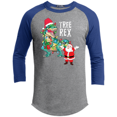 Treerex & Santa (1) YT200 Youth 3/4 Raglan Sleeve Shirt