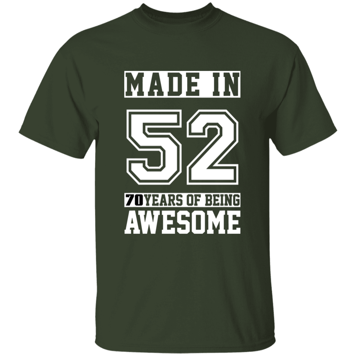 70 Year Old Awesome Since 1952 70th Birthday Gifts Men T-Shirt