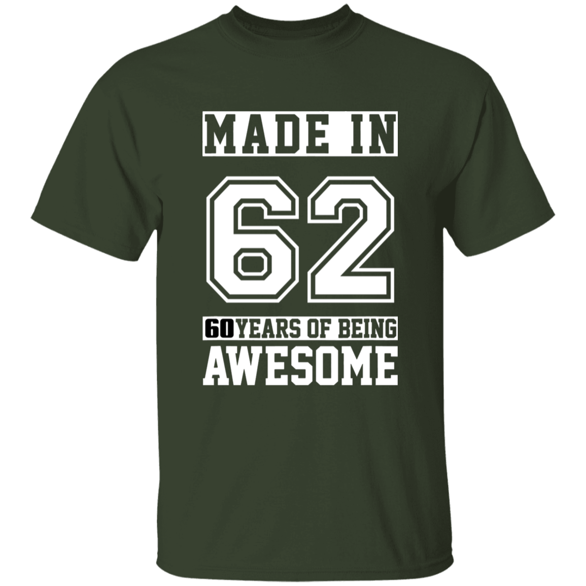 60 Year Old Awesome Since 1962 60th Birthday Gifts Men T-Shirt