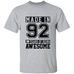 30 Year Old Awesome Since 1992 30th Birthday Gifts Men T-Shirt