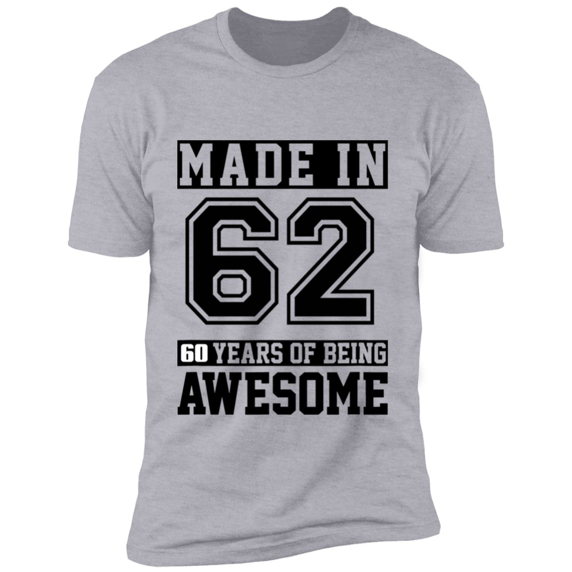 60 Year Old Awesome Since 1962 60th Birthday Gifts Men Premium Short Sleeve T-Shirt