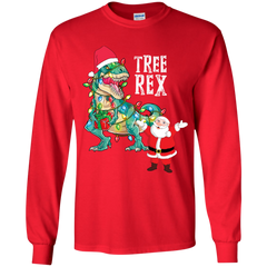 Tree Rex & Santa Youth LS T-Shirt