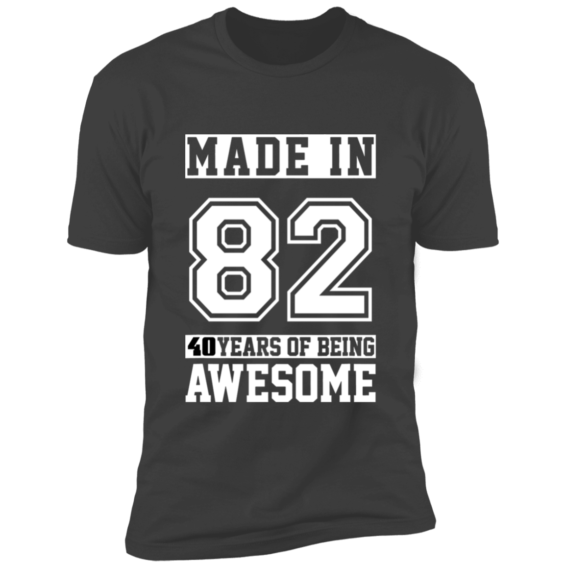 40 Year Old Awesome Since 1982 40th Birthday Gifts Men Premium Short Sleeve T-Shirt