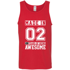 20 Year Old Awesome Since 2002 20th Birthday Gifts Men Cotton Tank Top