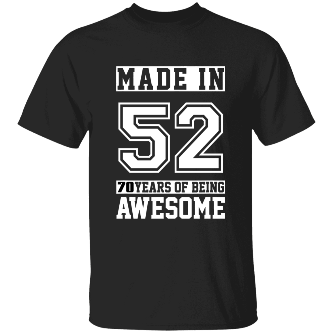 70 Year Old Awesome Since 1952 70th Birthday Gifts Men T-Shirt