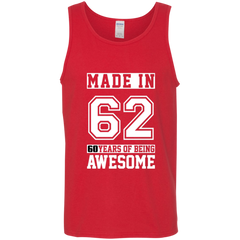 60 Year Old Awesome Since 1962 60th Birthday Gifts Men Cotton Tank Top