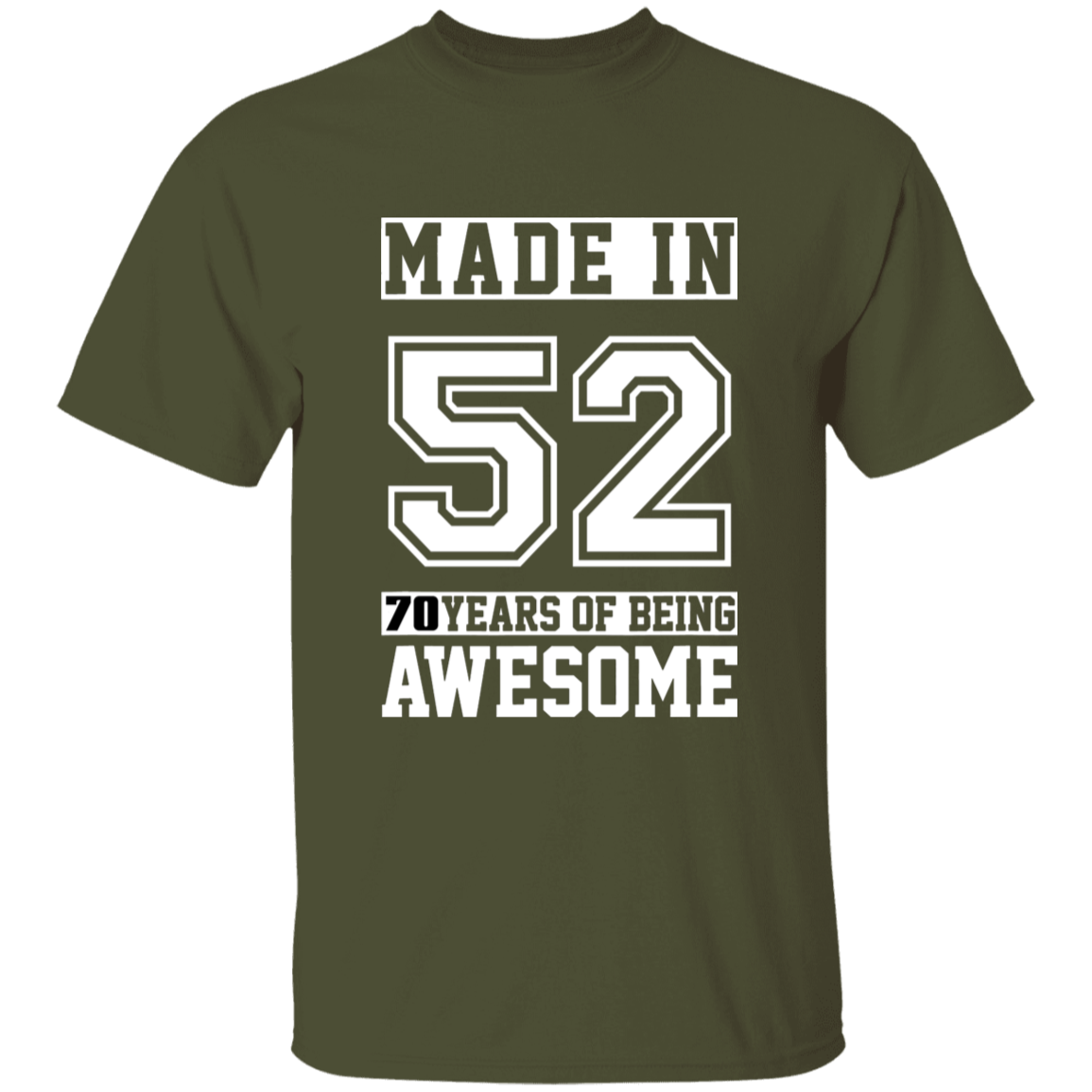70 Year Old Awesome Since 1952 70th Birthday Gifts Men T-Shirt