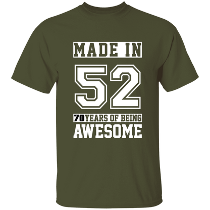 70 Year Old Awesome Since 1952 70th Birthday Gifts Men T-Shirt