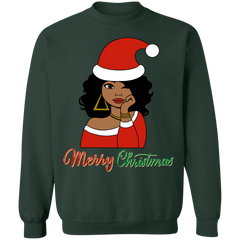 Female Black Santa 2 Female Black Santa Sweatshirt