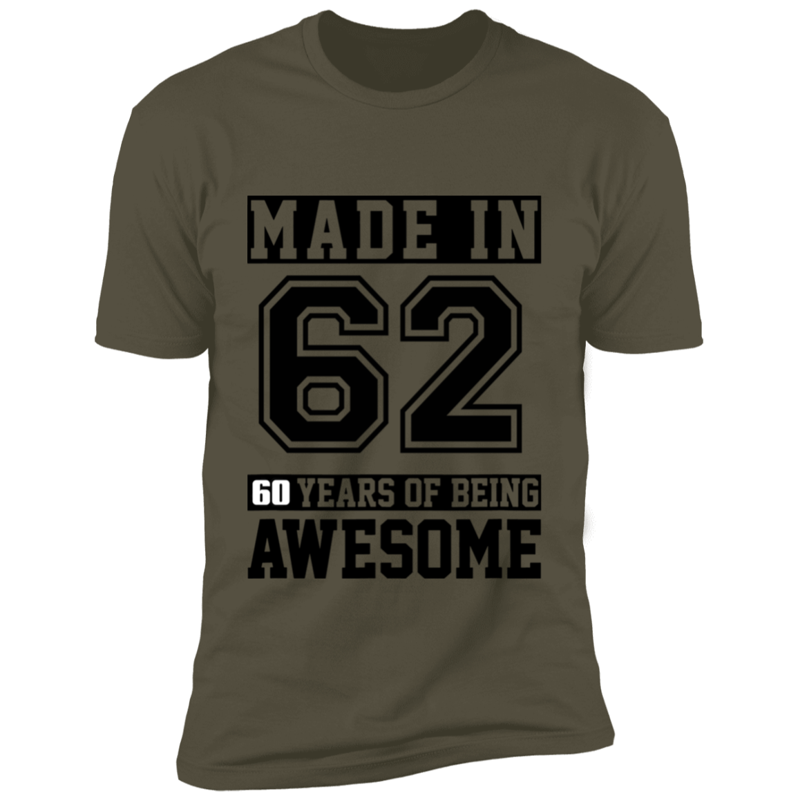 60 Year Old Awesome Since 1962 60th Birthday Gifts Men Premium Short Sleeve T-Shirt