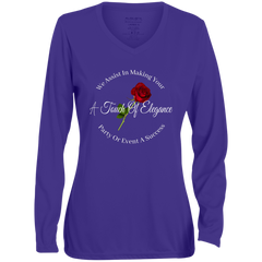 1788 Ladies' Moisture-Wicking Long Sleeve V-Neck Tee