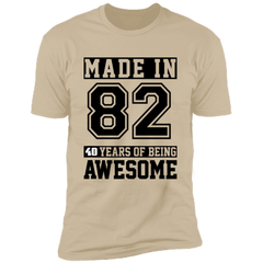 40 Year Old Awesome Since 1982 40th Birthday Gifts Men Premium Short Sleeve T-Shirt