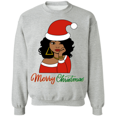 Female Black Santa 2 Female Black Santa Sweatshirt