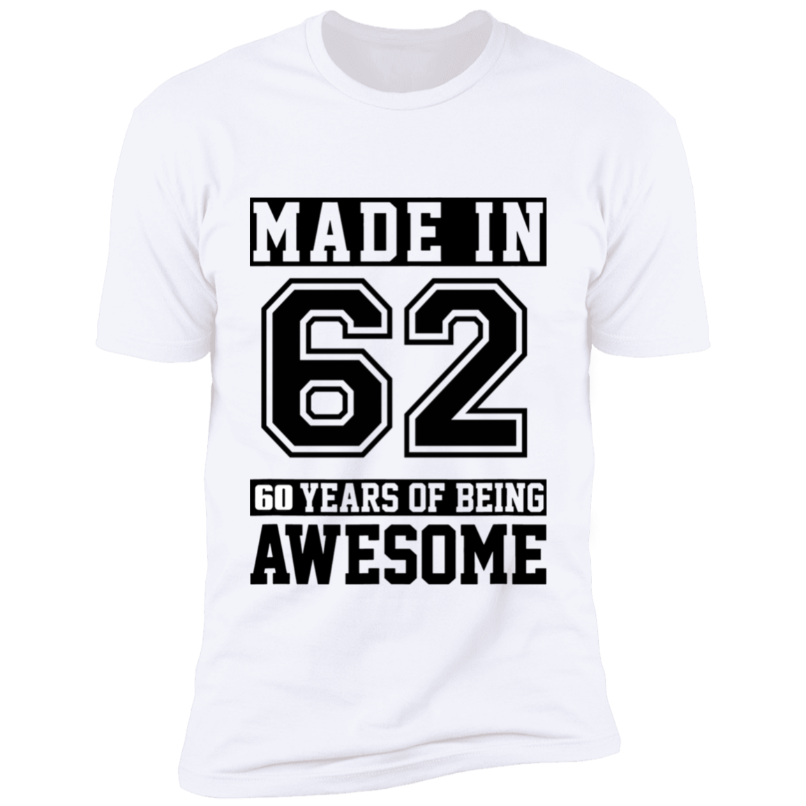 60 Year Old Awesome Since 1962 60th Birthday Gifts Men Premium Short Sleeve T-Shirt