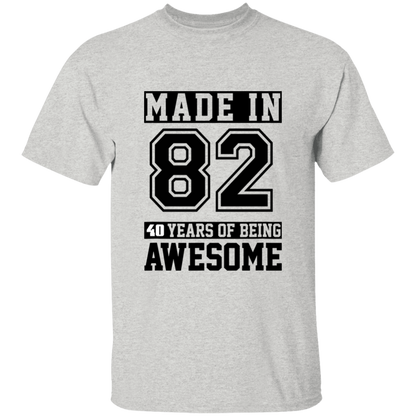 40 Year Old Awesome Since 1982 40th Birthday Gifts Men T-Shirt