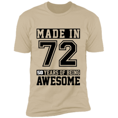 50 Year Old Awesome Since 1972 50th Birthday Gifts Men Premium Short Sleeve T-Shirt