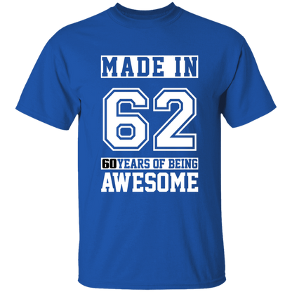 60 Year Old Awesome Since 1962 60th Birthday Gifts Men T-Shirt