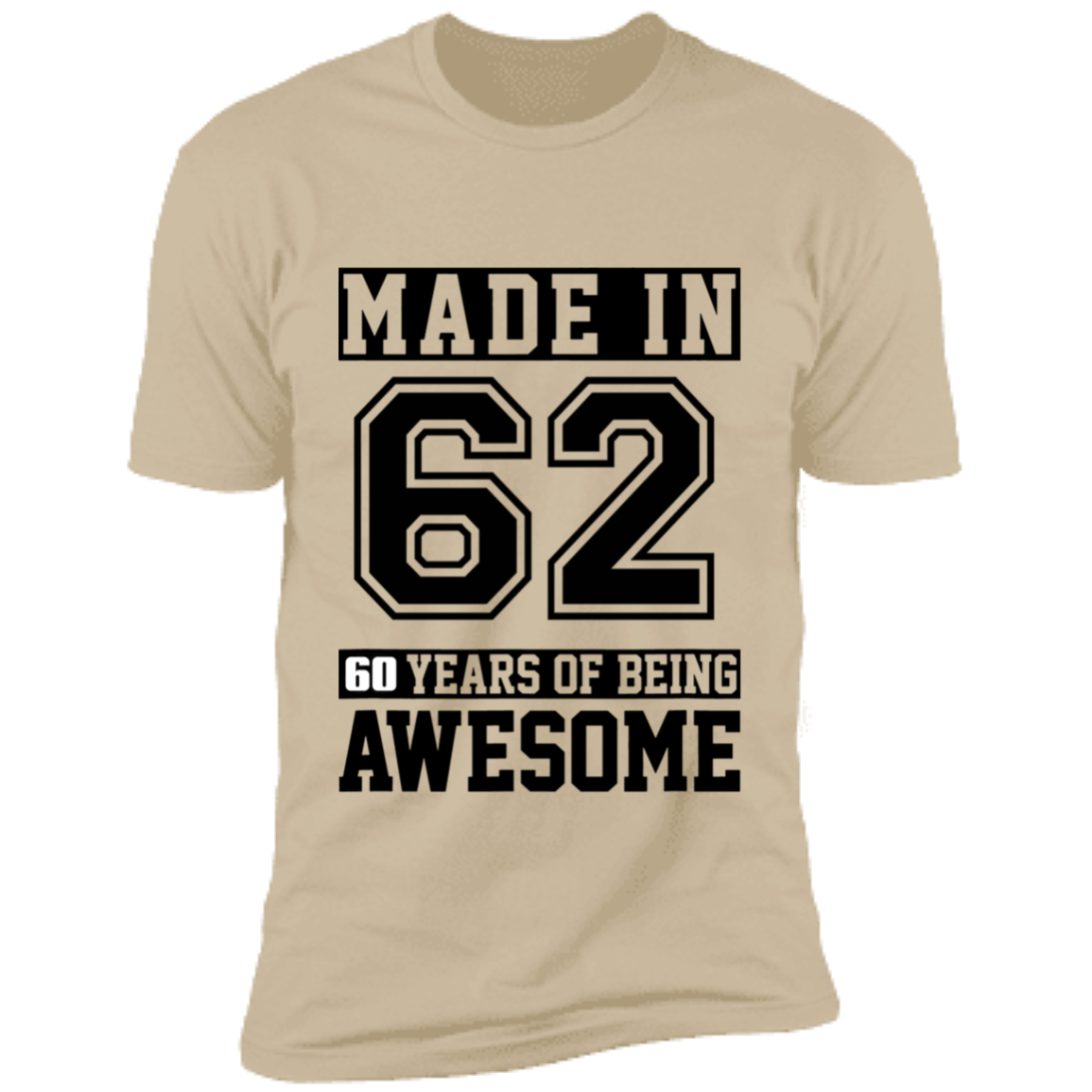60 Year Old Awesome Since 1962 60th Birthday Gifts Men Premium Short Sleeve T-Shirt