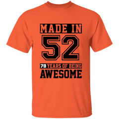 70 Year Old Awesome Since 1952 70th Birthday Gifts Men T-Shirt