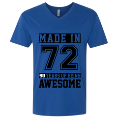 50 Year Old Awesome Since 1972 50th Birthday Gifts Men Premium Fitted SS V-Neck