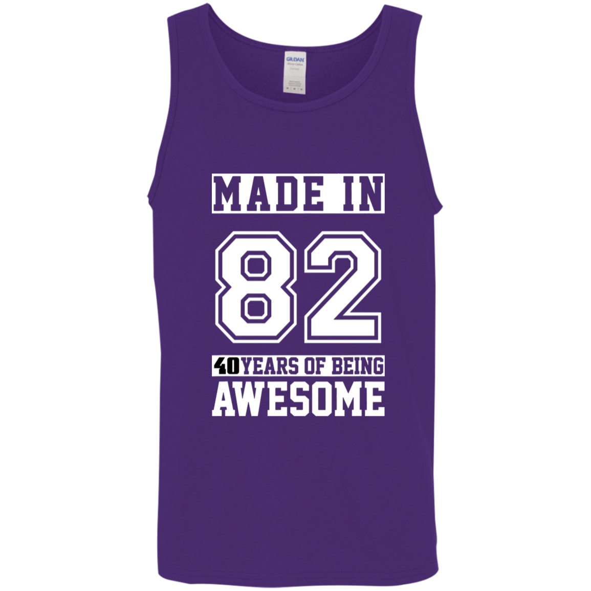 40 Year Old Awesome Since 1982 40th Birthday Gifts Men Cotton Tank Top