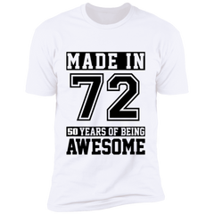 50 Year Old Awesome Since 1972 50th Birthday Gifts Men Premium Short Sleeve T-Shirt