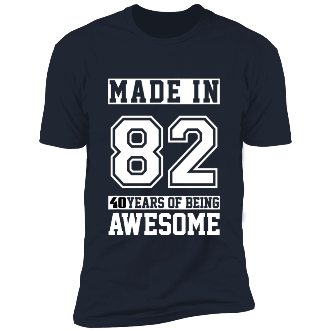 40 Year Old Awesome Since 1982 40th Birthday Gifts Men Premium Short Sleeve T-Shirt