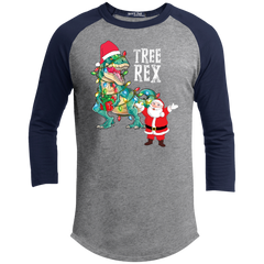 Treerex & Santa (1) YT200 Youth 3/4 Raglan Sleeve Shirt